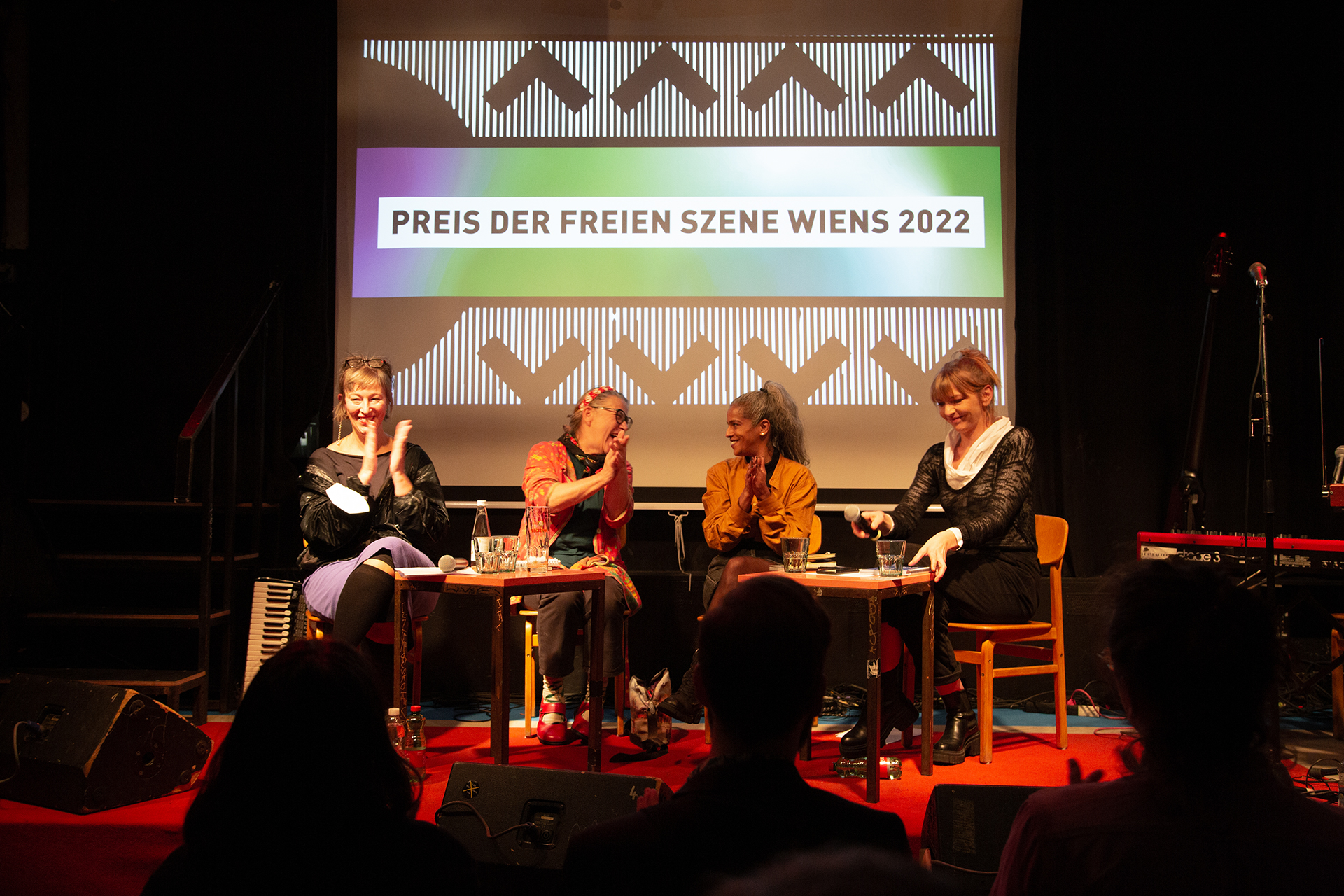 Susi Rogenhofer (IG Kultur Wien), Ulli Fuchs (Labor Alltagskultur (und Gründungsmitglied der IG Kultur Wien), Sheri Avraham (IG Bildende Kunst), Ivana Pilić