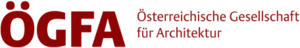 Logo der ÖGFA mit Schriftzug ÖGFA Österreichische Gesellschaft für Architektur