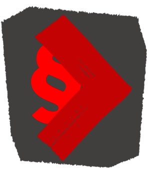 EIn roter Pfeil, dessen linker Rand von einem §-Symbol gebildet wird.