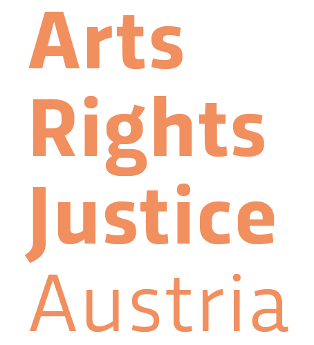 Schriftzug: Arts Rights Justice Austria