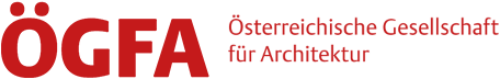 Logo der ÖGFA mit Schriftzug ÖGFA Österreichische Gesellschaft für Architektur